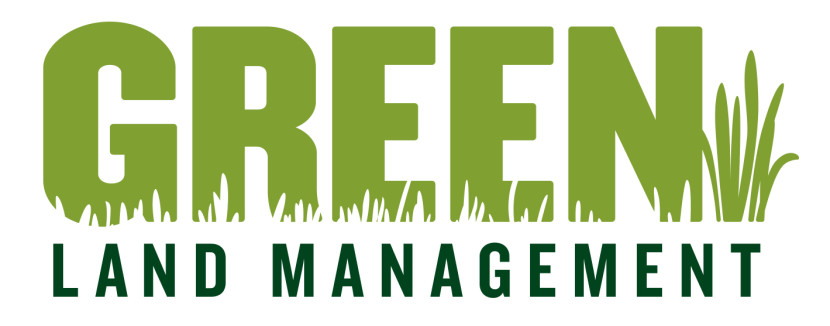 Green Land Management logo with grass